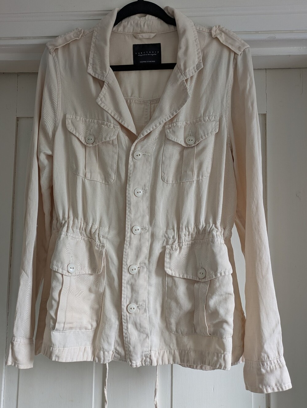 Sanctuary Ivory Blazer w/Interior Waist Adjustment & Pockets- L